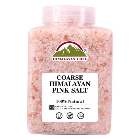 Himalayan Chef Pink Himalayan Salt Coarse Grain, Plastic Jar - 5 lbs | 2 Pack